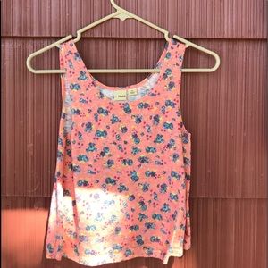 Mudd orange floral tank top size XS